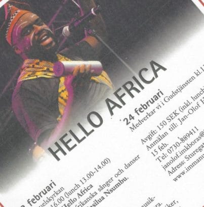 Afrikansk sång- och dansworkshop lördag 23 februari