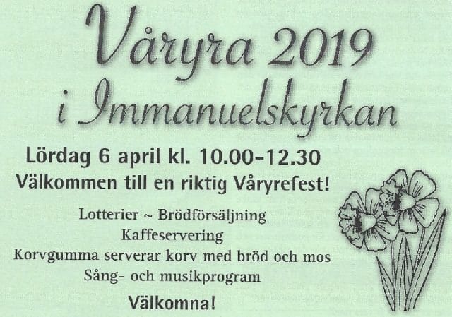 Våryra! Lördagen 6 april kl 10:00-12:30